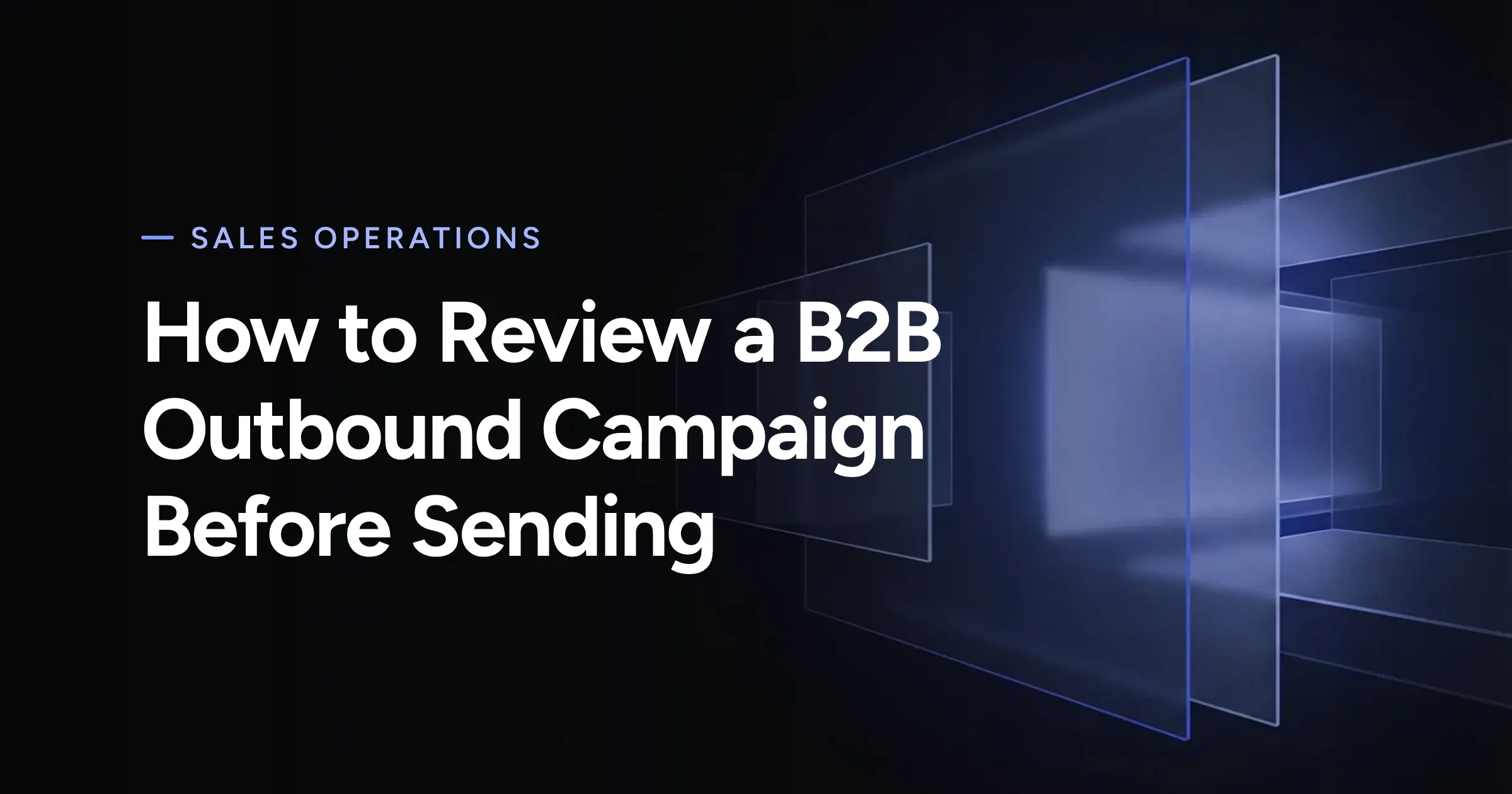 Doreach cover for How to Review a B2B Outbound Campaign Before Sending